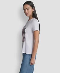 Dkny Women's Bleecker Conversational Short-Sleeve T-Shirt