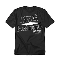 Harry Potter Men's I Speak Parseltongue Short Sleeve Adult Tee / T-Shirt