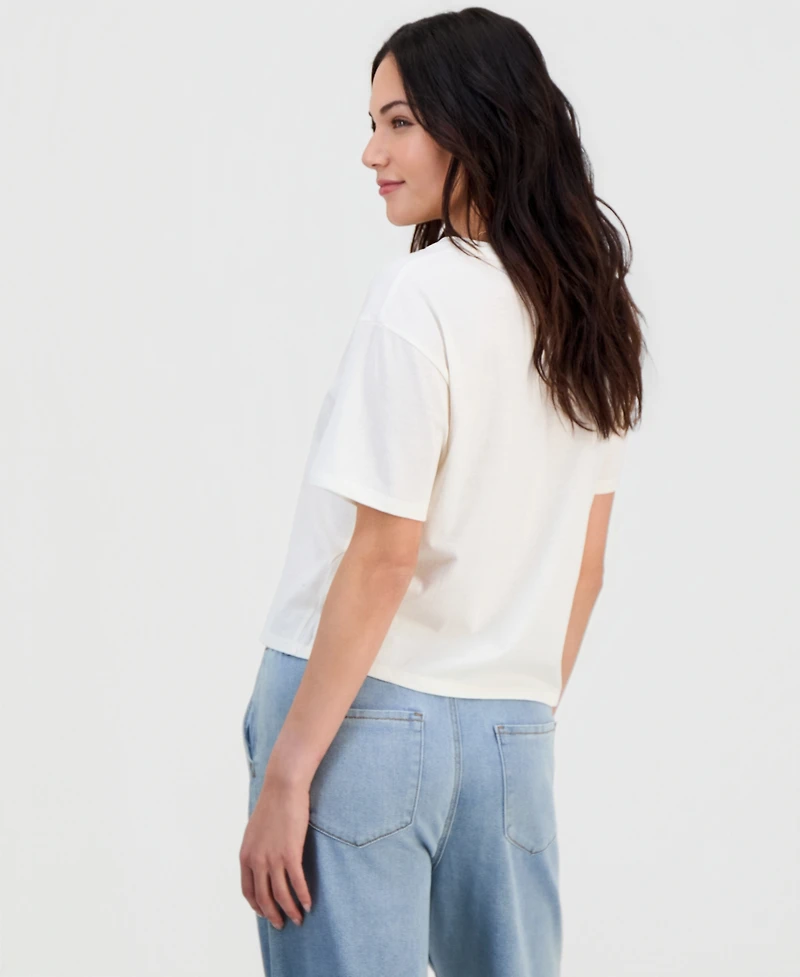 Rebellious One Juniors' Lobster Club Bow Graphic T-Shirt