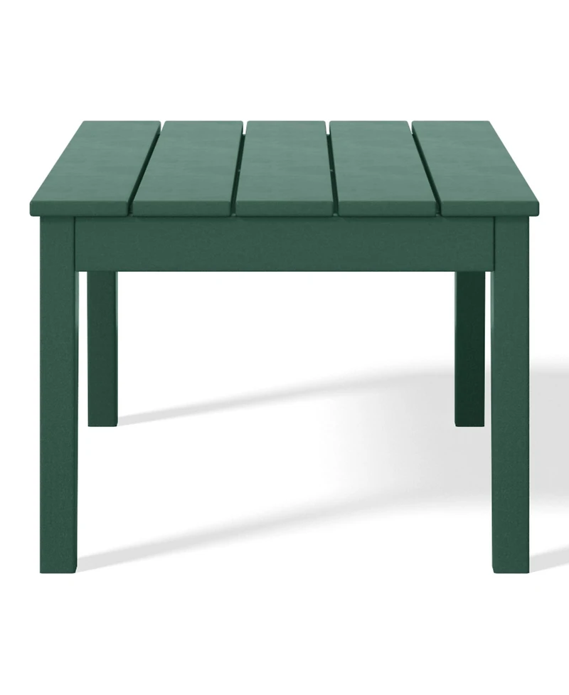 WestinTrends Low Outdoor Hdpe Patio Rectangle Coffee Table