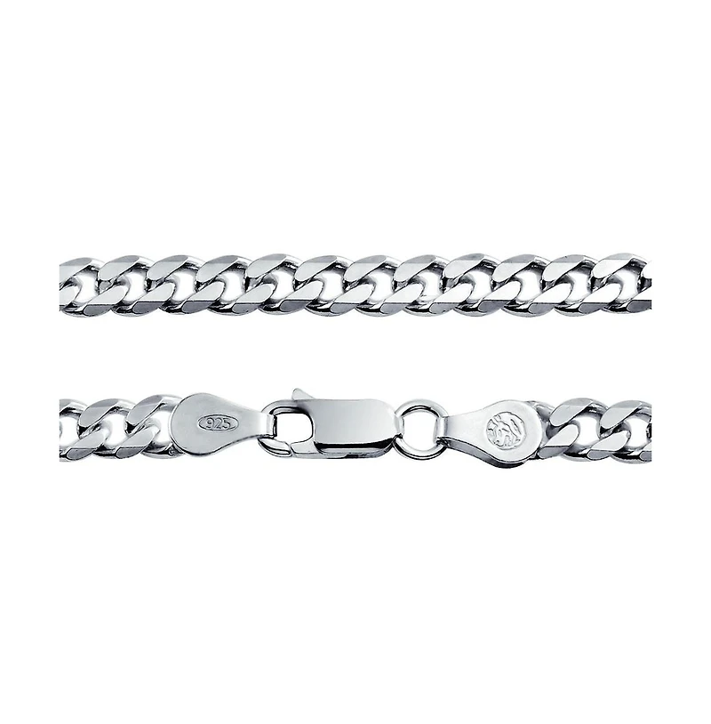 Bling Jewelry Solid 6MM Miami-Cuban Link Chain Necklace .925 Sterling Silver 16 Inch