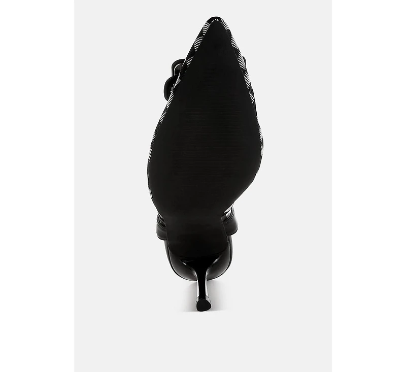 Freya Mesh Checkered Pointy Stiletto Heels