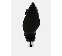 Freya Mesh Checkered Pointy Stiletto Heels