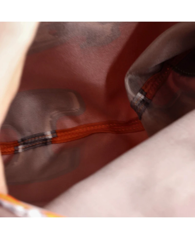 Pre-Owned HERMES Pm Silky City Bag Printed Silk and Leather