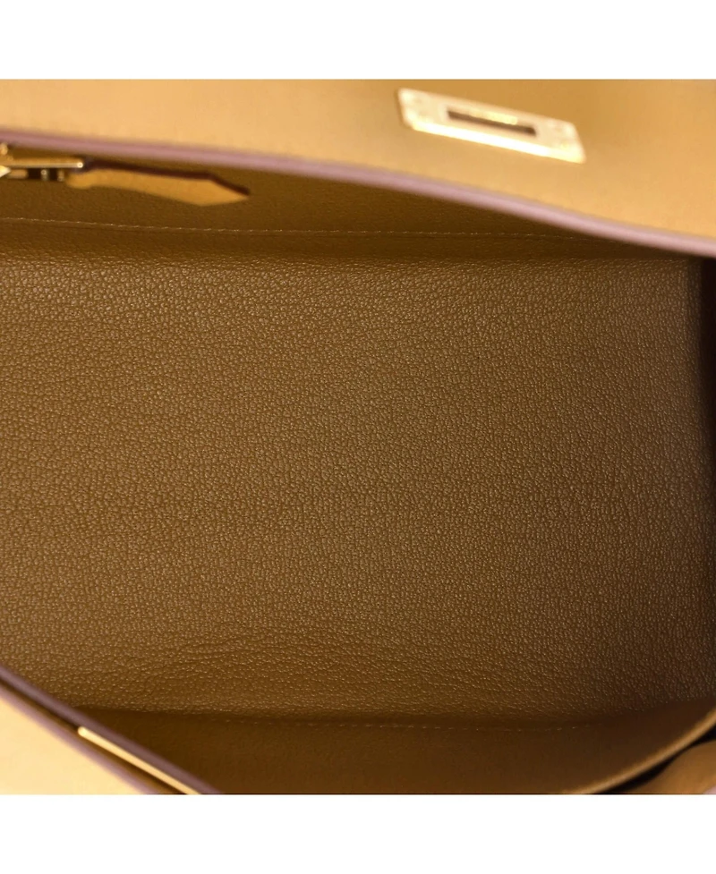 Pre-Owned HERMES Kelly 25 Handbag Brown Epsom with Gold Hardware