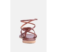 Wrap-up Tie around Flat Womens Sandals