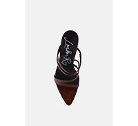 New Affair Croc Strappy High Heel Sandals