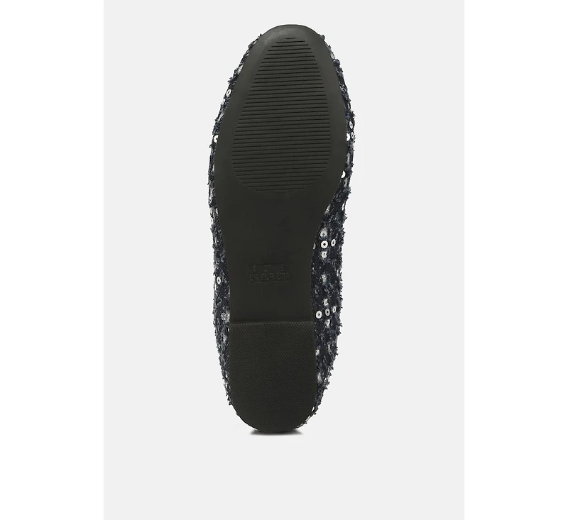 florent sequin flat bow ballerinas