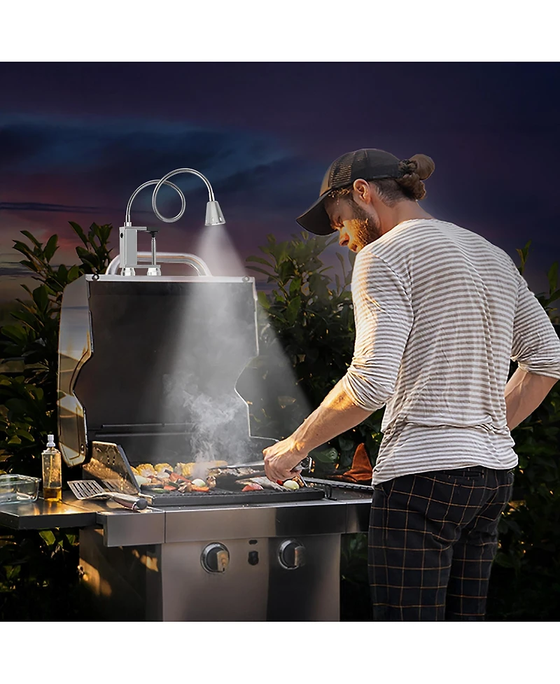 Sorbus 2 Pack 22 Inch Bbq Grill 360 Degree Flexible Gooseneck Led Lights - Weather Resistant