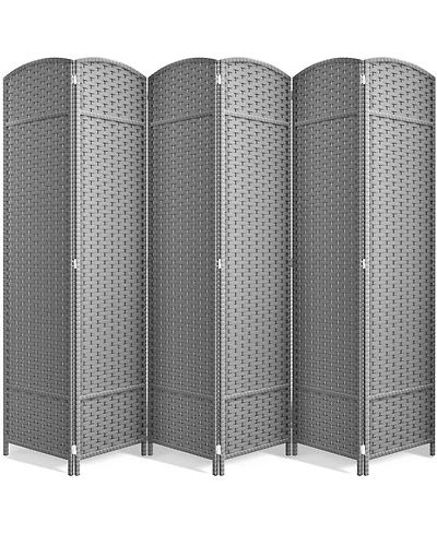 Sorbus 6 Panel Room Divider Panel - Extra Wide Double Hinged Panels - Folding Privacy Screens