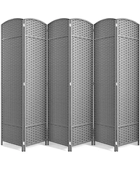 Sorbus 6 Panel Room Divider Panel - Extra Wide Double Hinged Panels - Folding Privacy Screens