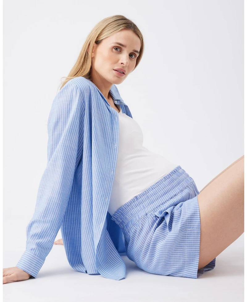 Ripe Maternity Maternity Ripe Abby Stripe Short