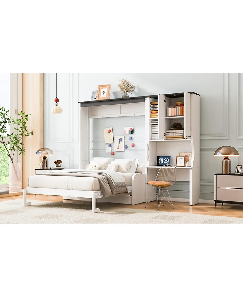 Streamdale Furniture Murphy Bed Sofa Desk Storage - Full Size