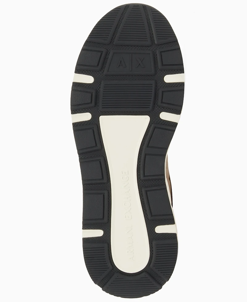 A|X Armani Exchange Men's Microsuede Lucky Sneakers