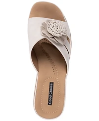Gc Shoes Women's Jenna Floral Slip-On Wedge Sandals