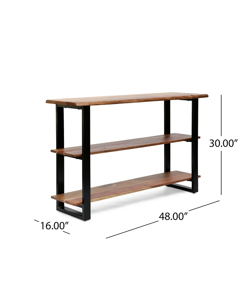 Streamdale Furniture Modern Industrial Acacia Wood Media Console