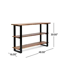 Streamdale Furniture Modern Industrial Acacia Wood Media Console