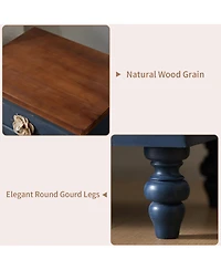 Streamdale Furniture Vintage Farmhouse End Table - 19" Rustic Nightstand, 3 Drawers