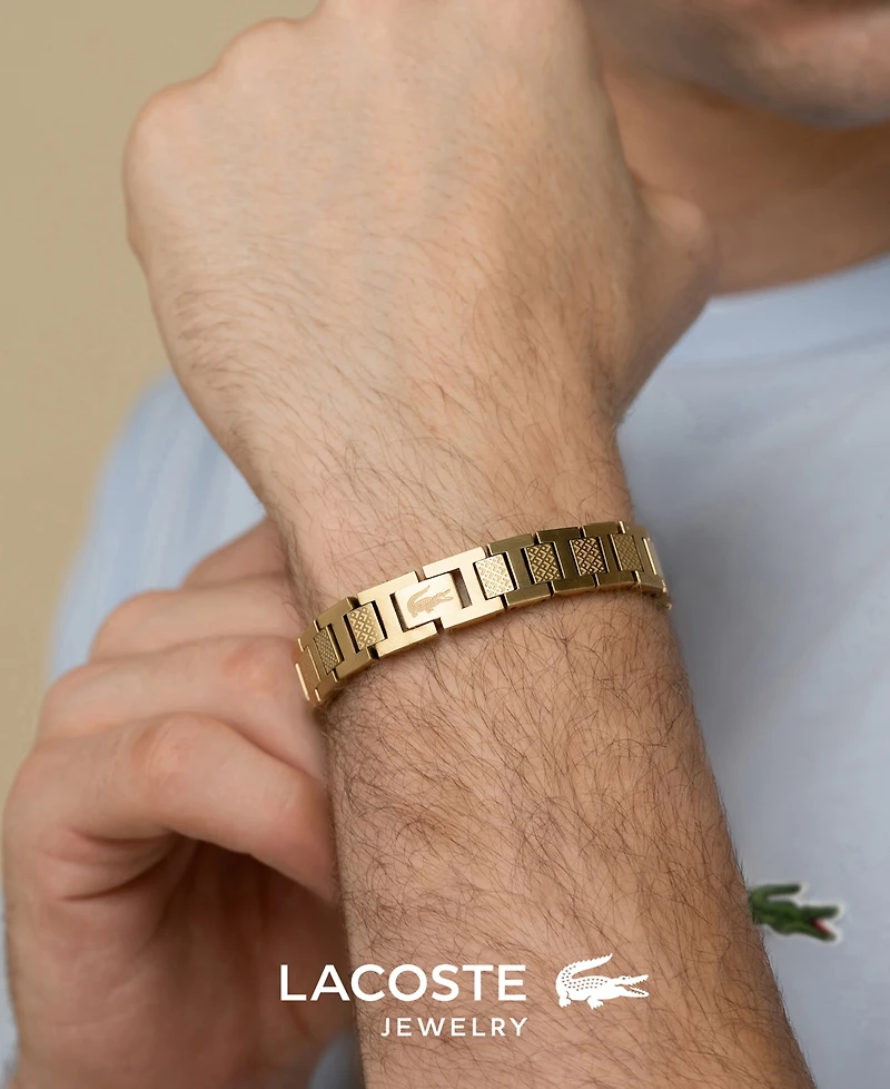 Lacoste Men's Metropole Silver-Tone Stainless Steel Bracelet