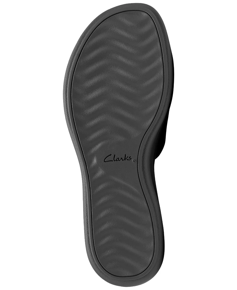 Clarks Women's Drift Floral Slip-On Wedge Sandals