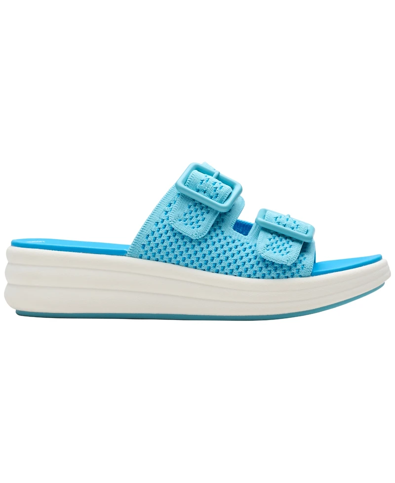 Clarks Women's Drift Faye Round Toe Wedge Sandals