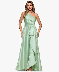 Xscape Women's Metallic Draped One-Shoulder Gown