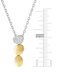 Macy's Diamond (1/4 ct. t.w.) Pendant Necklace in Sterling Silver and 14k Gold Over Sterling Silver