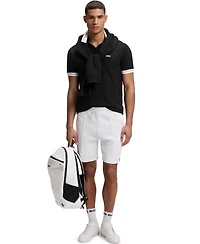 Boss by Hugo Men's Stretch-Cotton Stripe Trims Polo Shirt