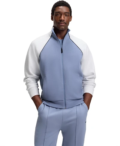 Boss by Hugo Boss Men's Cotton-Blend Contrast Piping Sweatshirt