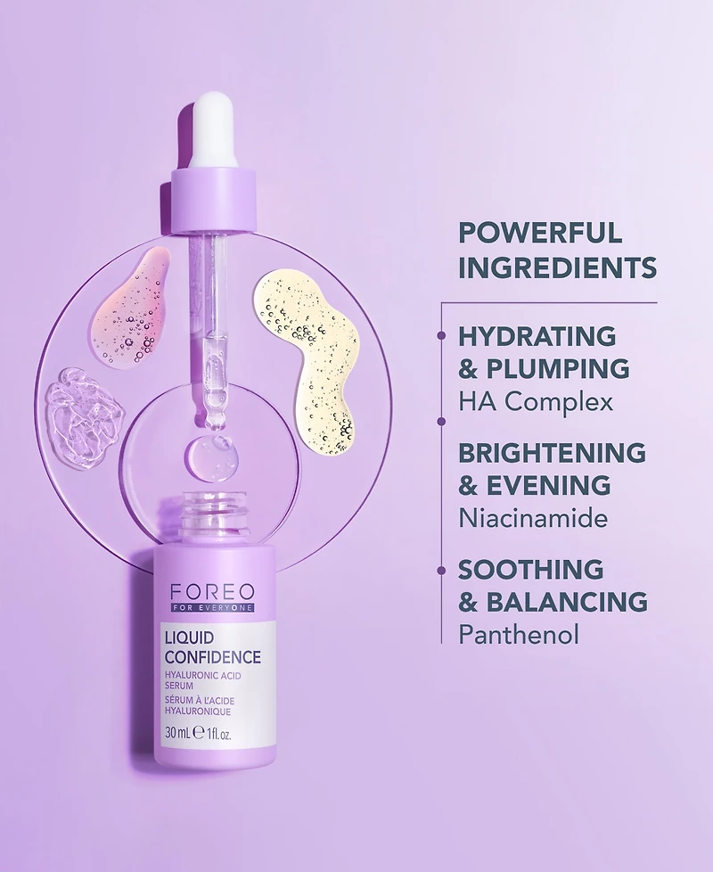 Foreo For EveryOne Liquid Confidence Hyaluronic Acid Serum, 1 oz.