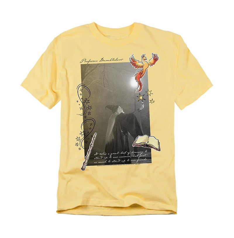 Harry Potter Men's Dumbledore Quote And Fawkes T Shirt