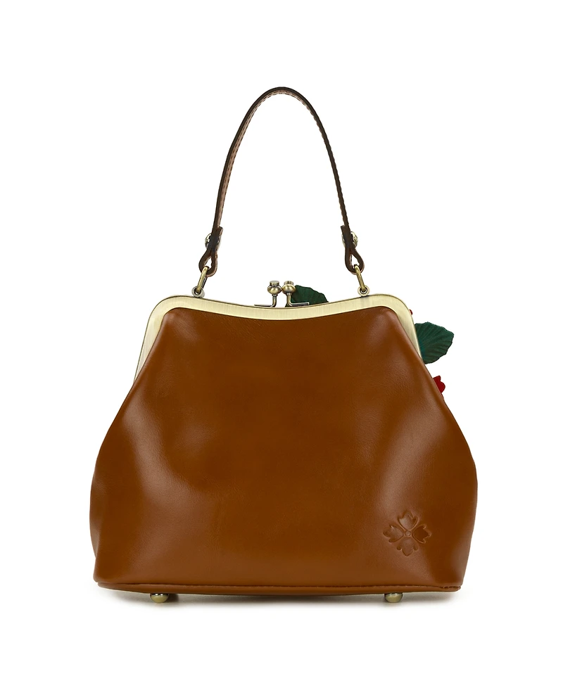 Patricia Nash Hydrangea Embellishment Small Laureana Frame Satchel Bag