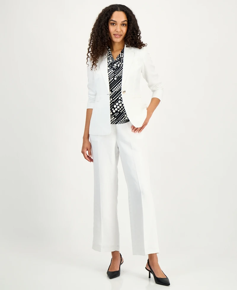 Kasper Petite Welt Pockets Notch Collared Jacket