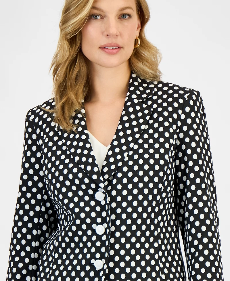 Kasper Women's Polka Dot Jacquard Blazer, Regular & Petite