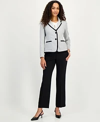 Kasper Women's Framing-Trim Button-Front Blazer, Regular & Petite