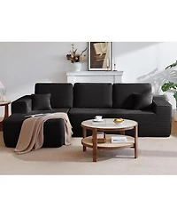 Streamdale Furniture Streamdale 104" Cloud Sectional Sofa with L-Shape Chaise & Side Pockets, Left-facing