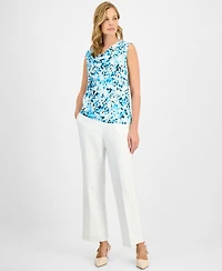 Kasper Women's Cowlneck Sleeveless Top