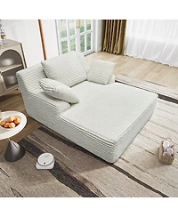 Streamdale Furniture Durable Corduroy Couch with Memory Foam & Pocket Springs