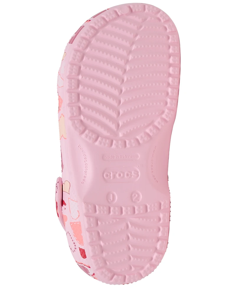 Crocs Little Girls Hearts Classic Clogs from Finish Line