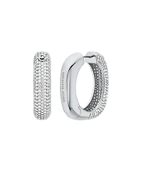 Metallic Muse Silver-Tone Brass Hoop Earrings