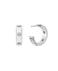 Michael Kors Logo Hoop Earrings