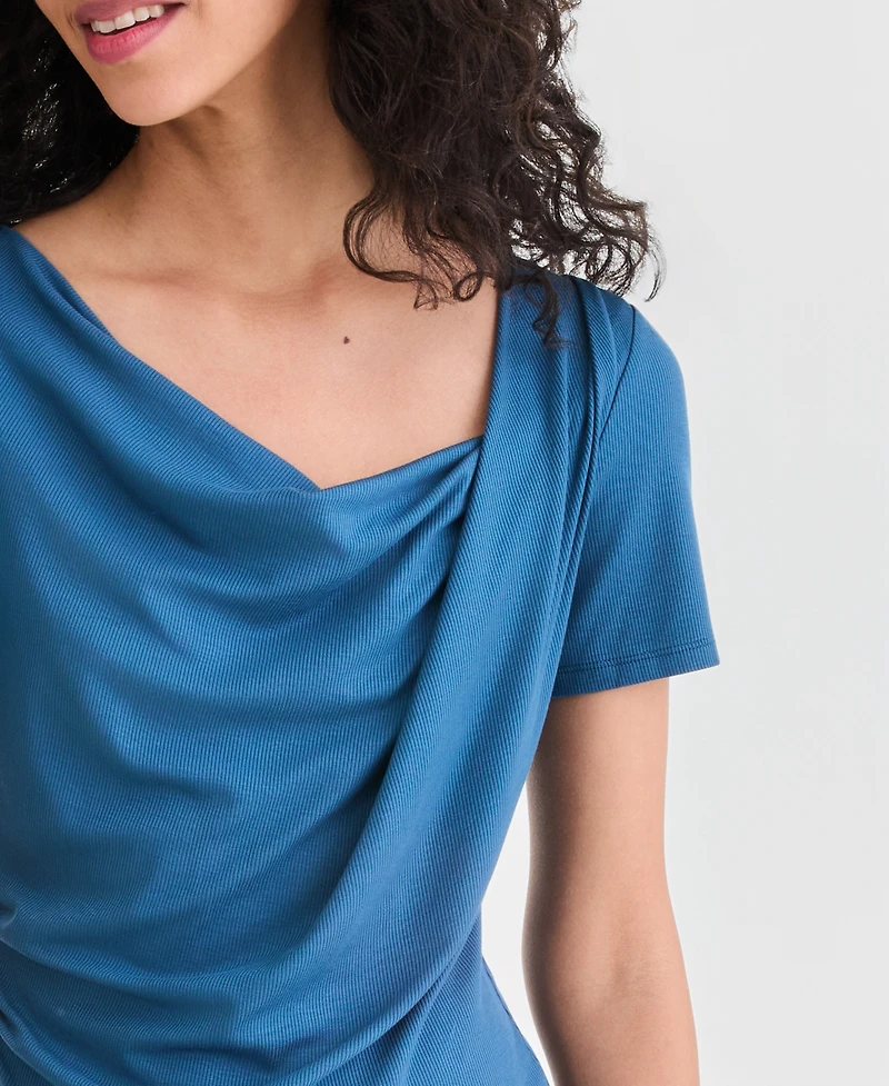 I.n.c. International Concepts Women's Asymmetric-Neck Top, Exclusively at Macy's