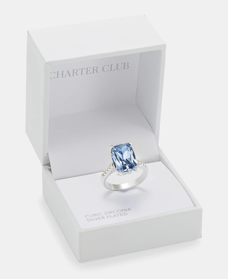 Charter Club Pave & Color Crystal Statement Ring, Macy's Exclusive