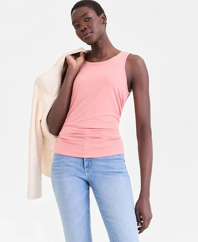 I.n.c. International Concepts Women's Luxe-Layering Jersey Ruched Tank, Macy's Exclusive