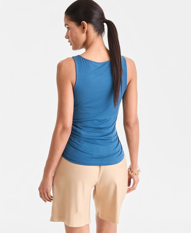 I.n.c. International Concepts Women's Luxe-Layering Jersey Ruched Tank, Macy's Exclusive