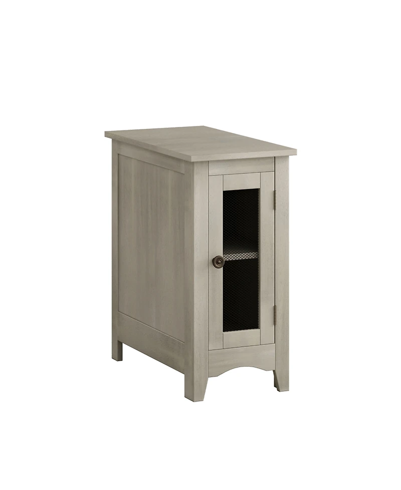 Streamdale Furniture Rectangle Narrow Accent Side Table, Gray Veneer