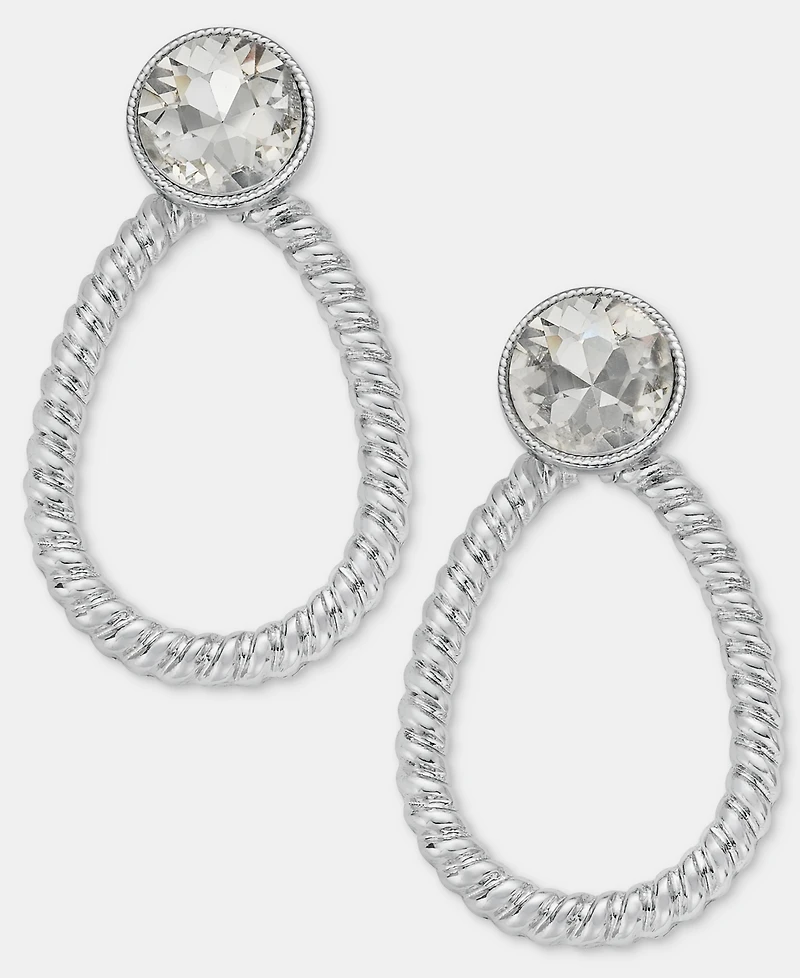 I.n.c. International Concepts Crystal Twist Open Drop Earrings, Macy's Exclusive