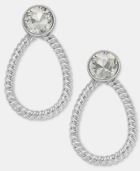 I.n.c. International Concepts Crystal Twist Open Drop Earrings, Macy's Exclusive