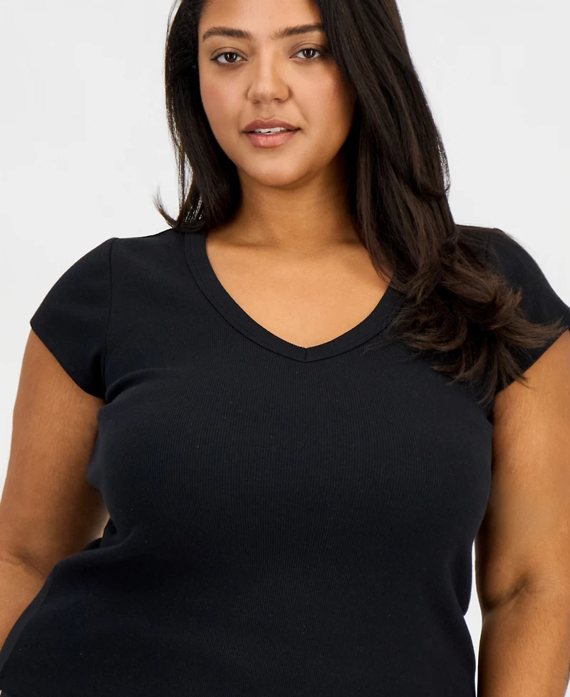 And Now This Trendy Plus Short-Sleeve Ringer Tee, Macy's Exclusive