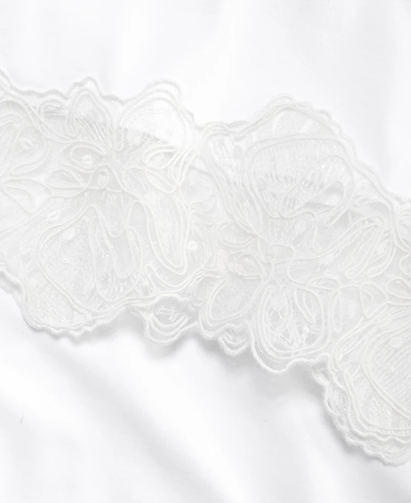 I.n.c. International Concepts Women's Lace-Trim Short Sleeve T-Shirt, Macy's Exclusive